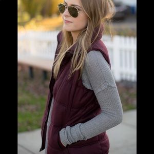Maroon Puffer Vest